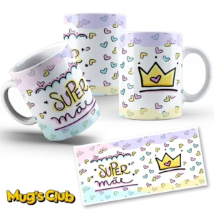 Caneca Super Mãe - Coração