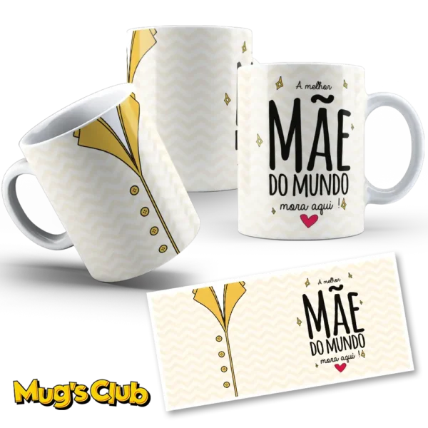 Caneca Melhor Mãe do Mundo Amarela